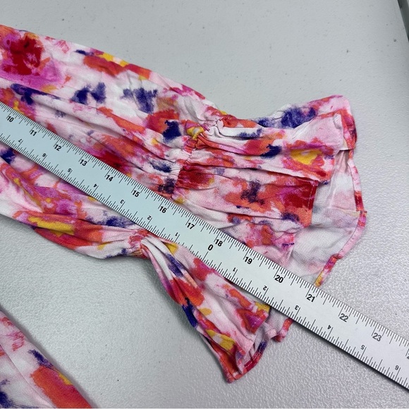 Betsey Johnson Pink and Purple Ruched Wrap Dress - Picture 8 of 9